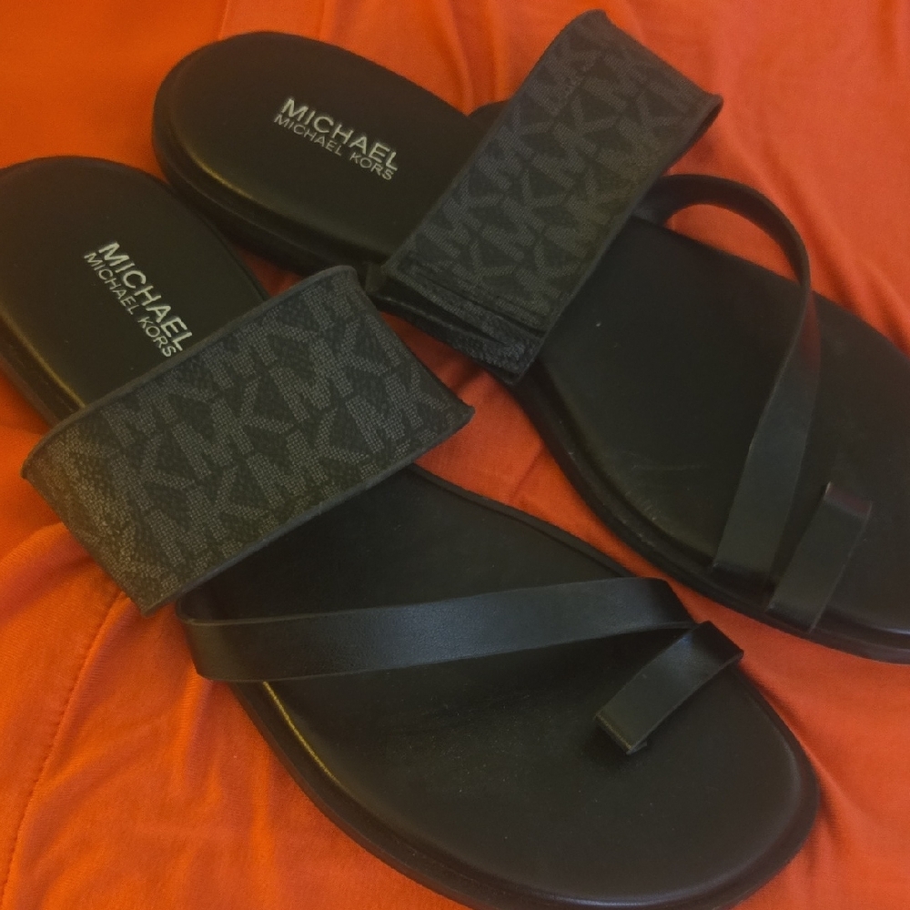 Michael Kors Black Slide Sandals